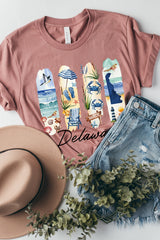 US3001-E3061DE Delaware State Brushstroke Graphic Tee $12.5
