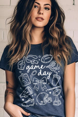 US3001-E3081 Football Doodles Graphic Tee $12.5