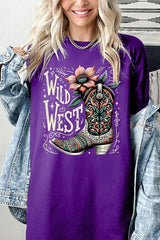 5000P-E3100 Wild West Cowgirl Boot Plus Heavy Cotton Tee $12.75