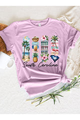 US3001P-E3061SC South Carolina State Brushstroke Graphic Plus Tee $16