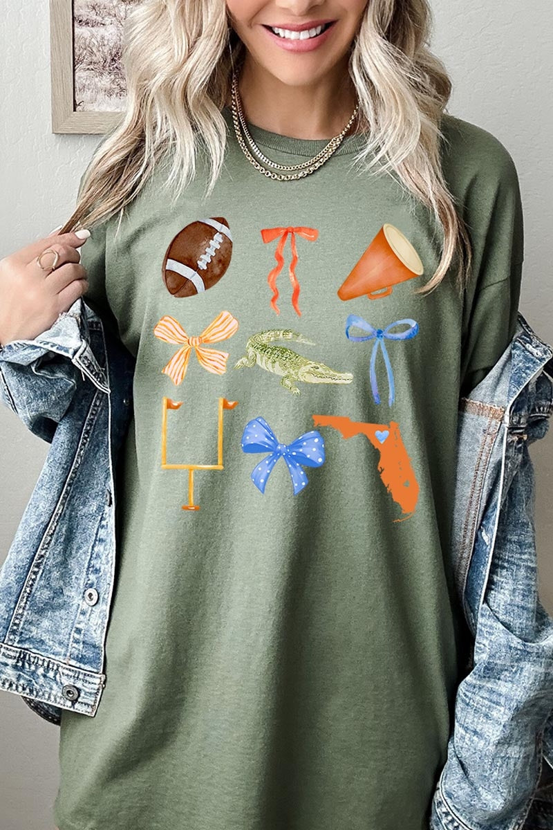 5000-E3078 Florida Football Graphic Heavy Cotton Tee $9