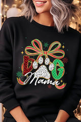 UL180P-E3194 Dog Mama Christmas Paw Graphic Plus Sweatshirt $25