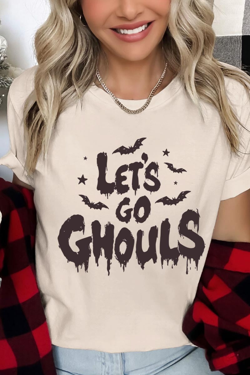US3001-E3159 Letu2019s Go Ghouls Graphic Tee $12.5