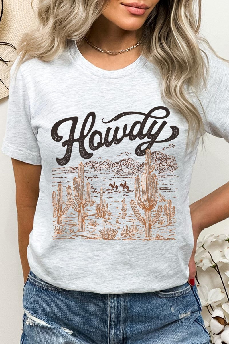 US3001-E3095 Howdy Desert Western Graphic Tee $12.5