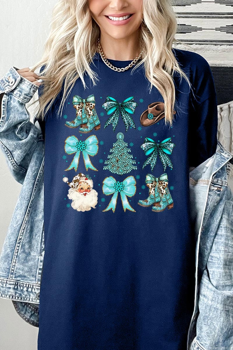 5000P-E3180 Western Christmas Graphic Plus Heavy Cotton Tee $12.75