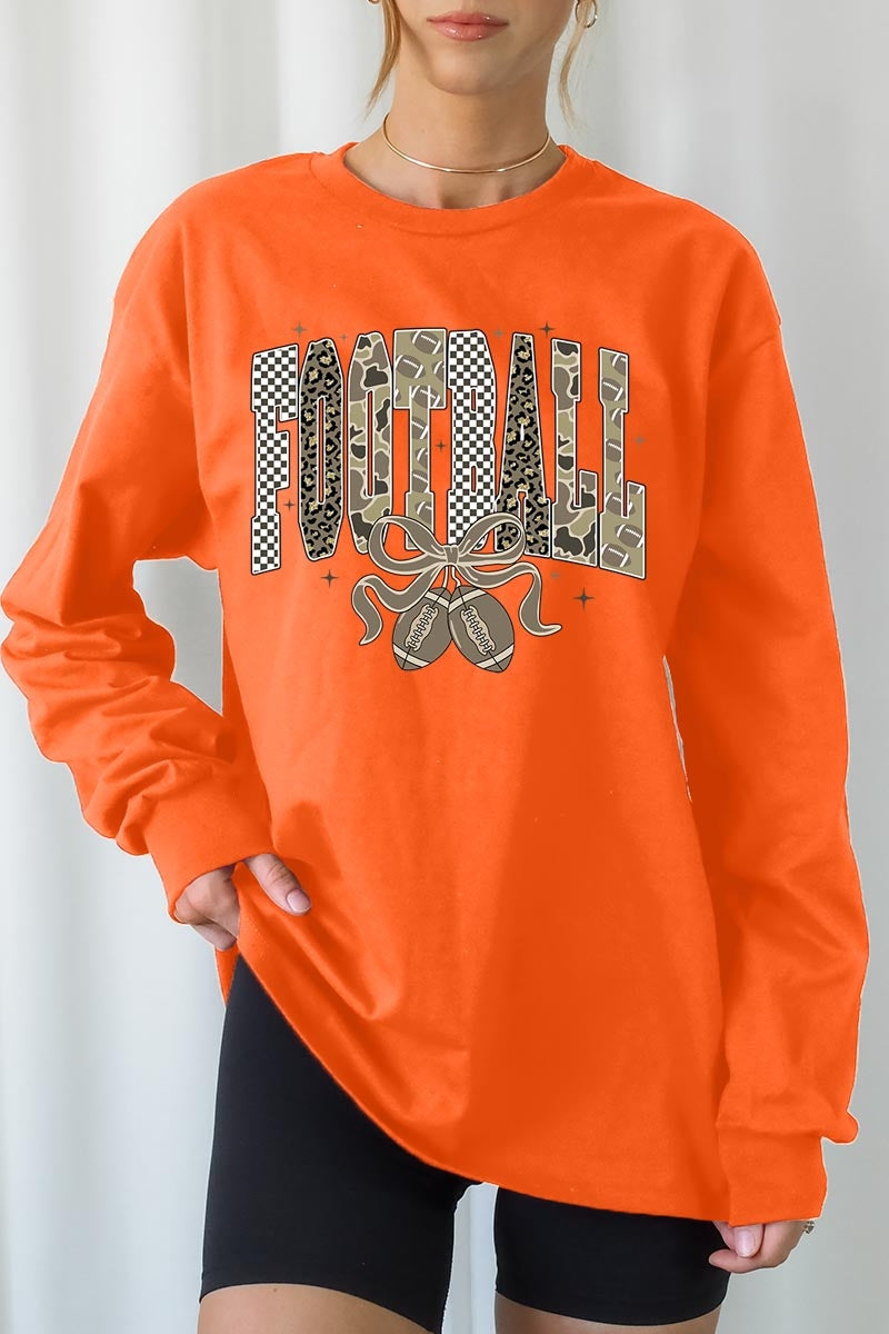 UL240P-E3132 Camo Football Graphic Plus Long Sleeve Tee $17