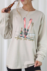 UL240-E3187 Apres Ski Club Graphic Long Sleeve Tee $13.75