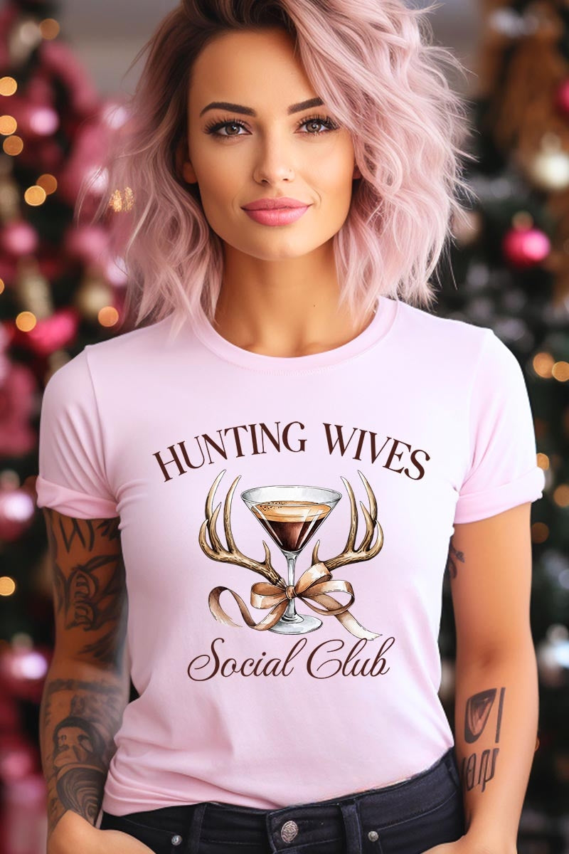 US3001-E3191 Hunting Wives Social Club Graphic Tee $12.5