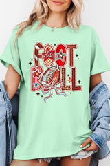 5000-E3053 Brushstroke Football Graphic Heavy Cotton Tee $9