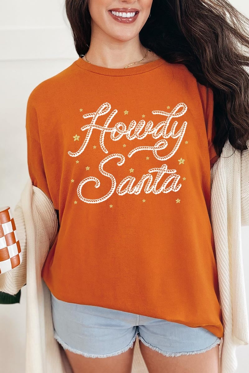 5000-E3199 Howdy Santa Graphic Heavy Cotton Tee $9