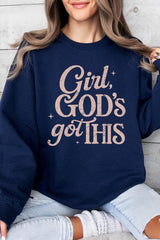 UL180P-E3102 Girl, Godu2019s Got This Graphic Plus Sweatshirt $25