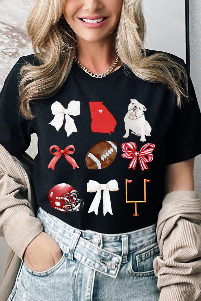 US3001-E3080 Georgia Football Graphic Tee $12.5