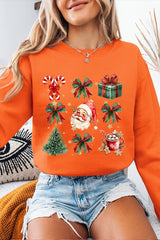 UL180-E3217 Santa Gifts & Bows Christmas Graphic Sweatshirt $20