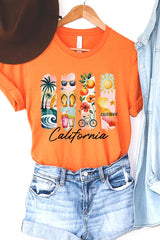 US3001-E3061CA California State Brushstroke Graphic Tee $12.5