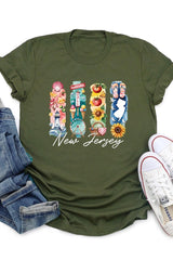 US3001P-E3061NJ New Jersey State Brushstroke Graphic Plus Tee $16