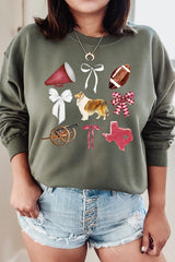 UL180P-E3079 Texas Football Graphic Plus Sweatshirt $25