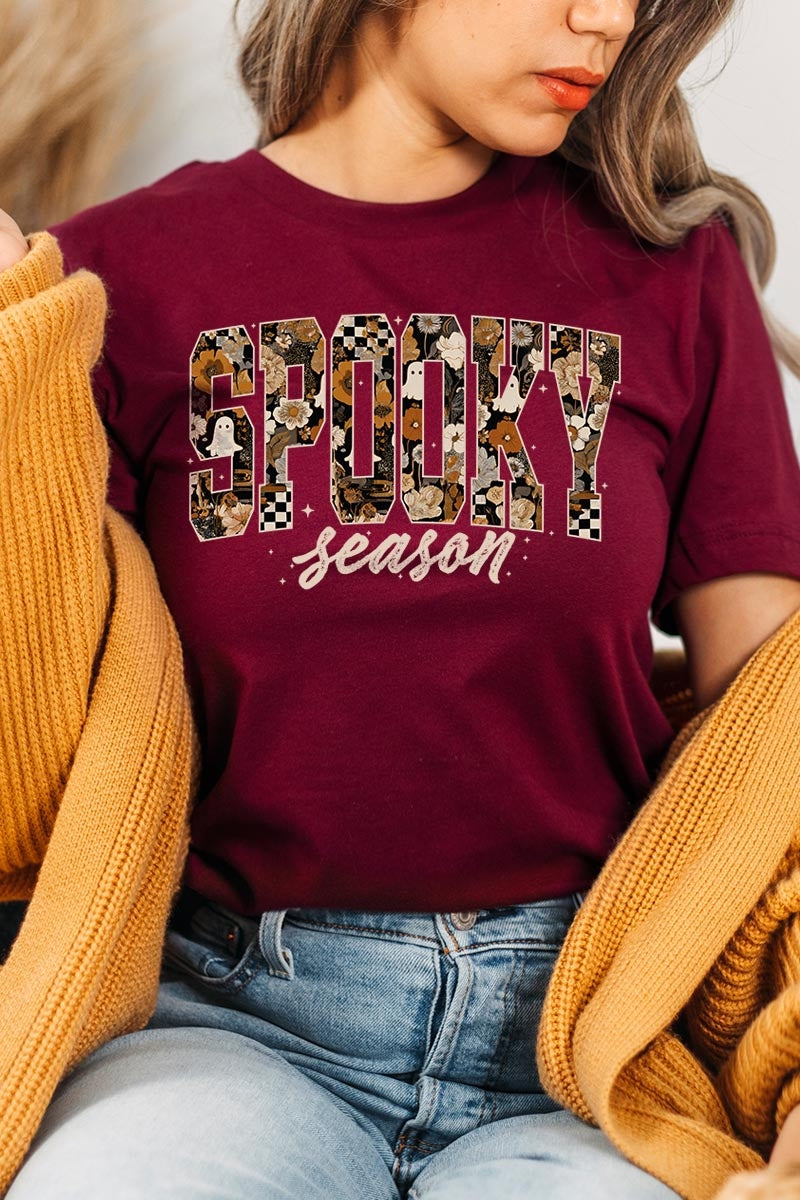 US3001P-E3105 Spooky Season Halloween Graphic Plus Tee $16
