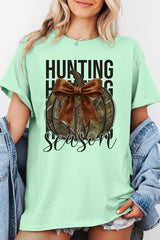 5000P-E3190 Hunting Pumpkin Bow Graphic Plus Heavy Cotton Tee $12.75