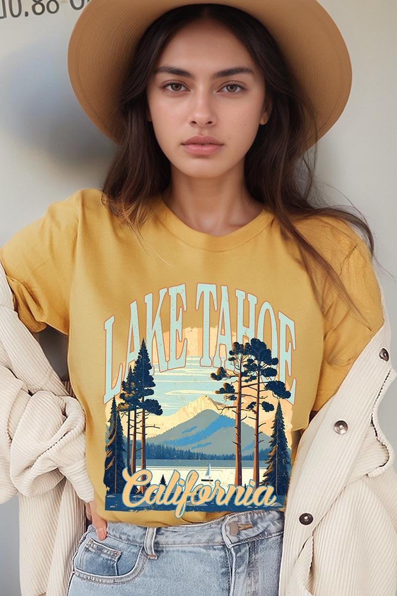 US3001P-E3059 Lake Tahoe Graphic Plus Tee $16