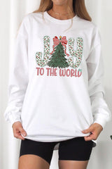 UL240P-E3213 Joy to the World Graphic Plus Long Sleeve Tee $17
