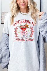 5000-E3216 Gingerbread Martini Club Graphic Heavy Cotton Tee $9