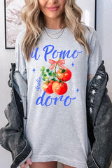 US3001P-E3070 Il Pomodoro Tomato Art Graphic Plus Tee $16