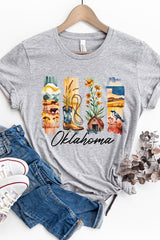 US3001P-E3061OK Oklahoma State Brushstroke Graphic Plus Tee $16