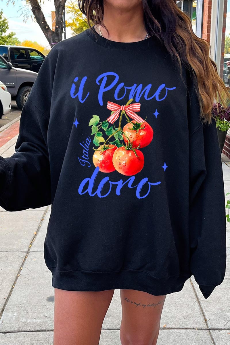 UL180-E3070 Il Pomodoro Tomato Art Graphic Sweatshirt $20
