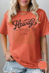 5000-E3095 Howdy Desert Western Graphic Heavy Cotton Tee $9
