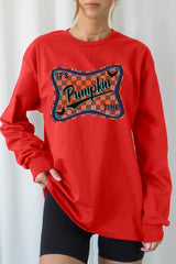 UL240P-E3144 Itu2019s pumpkin time Graphic Plus Long Sleeve Tee $17