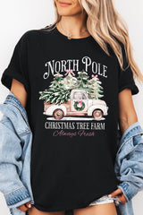 5000-E3174 North Pole Christmas Graphic Heavy Cotton Tee $9