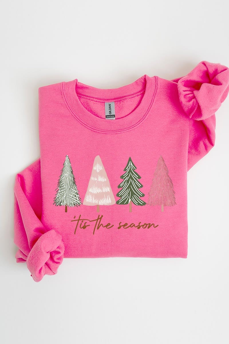 UL180-E3218 Rustic Christmas Trees Graphic Sweatshirt $20