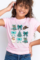 US3001Y-E3180Z Western Christmas Kids Graphic Tee $11
