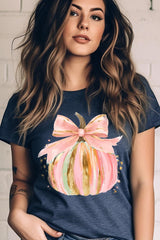 US3001-E3083 Brushstroke Pumpkin Graphic Tee $12.5