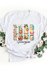 US3001P-E3061GA Georgia State Brushstroke Graphic Plus Tee $16