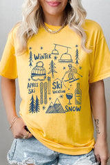 5000P-E3188 Ski Doodle Graphic Plus Heavy Cotton Tee $12.75