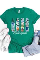 US3001-E3061MN Minnesota State Brushstroke Graphic Tee $12.5