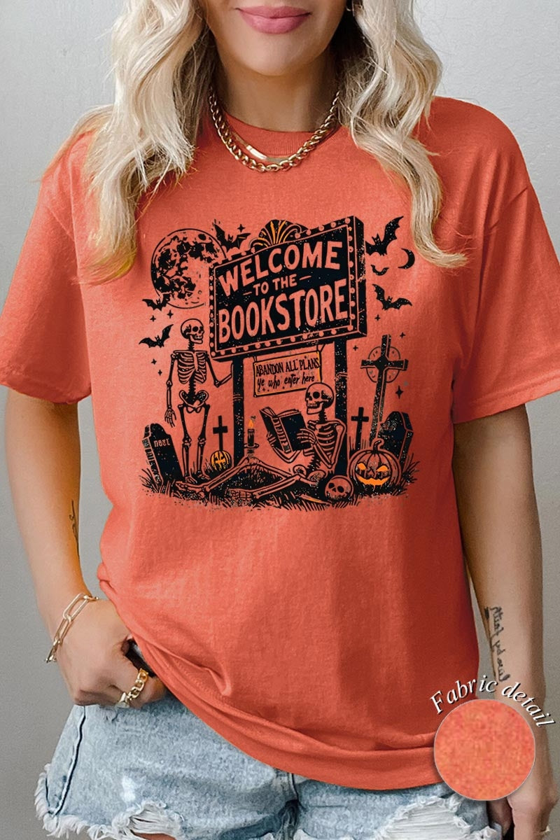 5000-E3122 Bookstore Halloween Graphic Heavy Cotton Tee $9