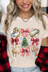 US3001P-E3219 Nativity Scene Christmas Graphic Plus Tee $16