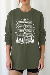 UL240P-E3189 Ski Lodge Signs Graphic Plus Long Sleeve Tee $17