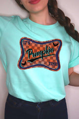 US3001P-E3144 Itu2019s pumpkin time Graphic Plus Tee $16