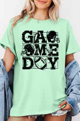 5000-E3073 Distressed Game Day Graphic Heavy Cotton Tee $9