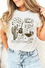 US3001P-E3097 Cowgirl Country Music Graphic Plus Tee $16