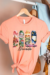 US3001-E3061NV Nevada State Brushstroke Graphic Tee $12.5