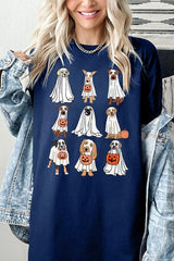 5000-E3106 Halloween Ghost Dog Graphic Heavy Cotton Tee $9