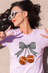 US3001P-E3055 Football Cherries Graphic Plus Tee $16