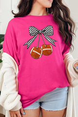 5000P-E3055 Football Cherries Graphic Plus Heavy Cotton Tee $12.75