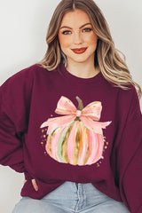 UL180P-E3083 Brushstroke Pumpkin Graphic Plus Sweatshirt $25