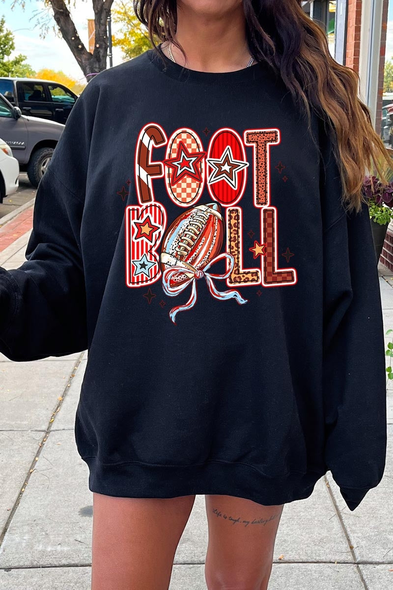 UL180P-E3053 Brushstroke Football Graphic Plus Sweatshirt $25