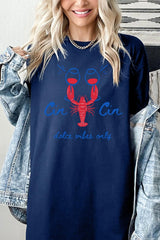 5000-E3069 Cin Cin Lobster Graphic Heavy Cotton Tee $9